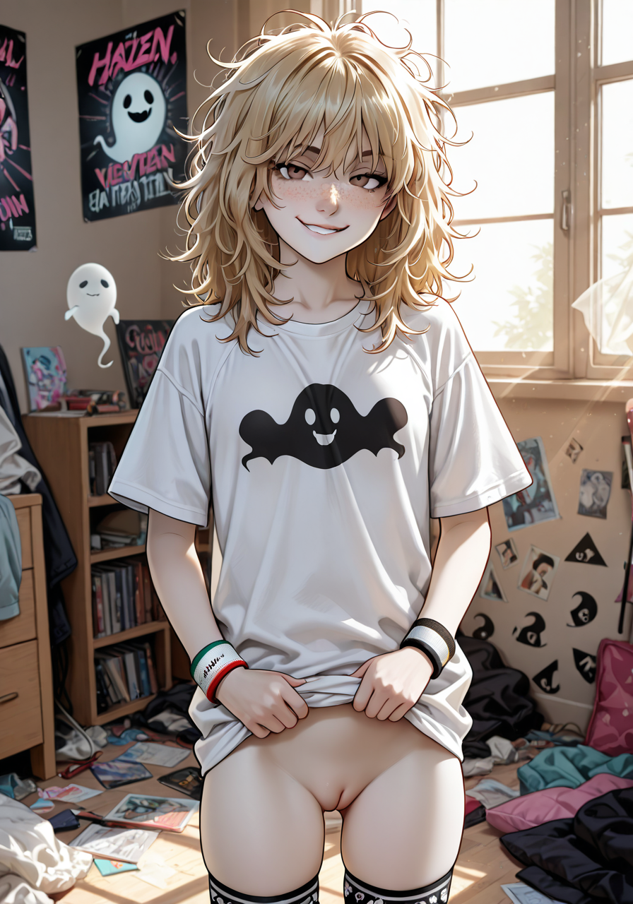 band tee selfie