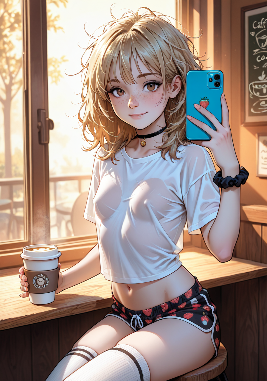 cafe selfie
