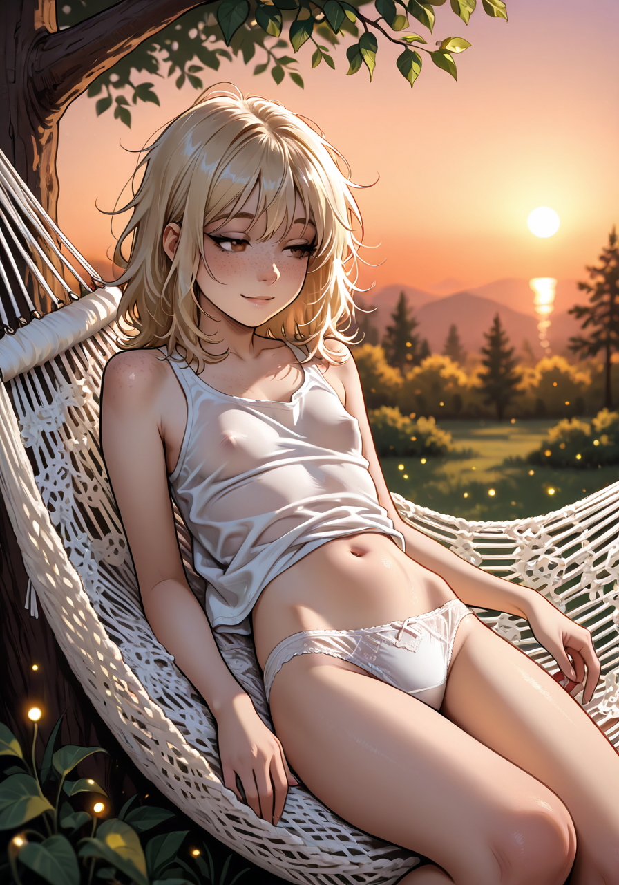 hammock at golden hour