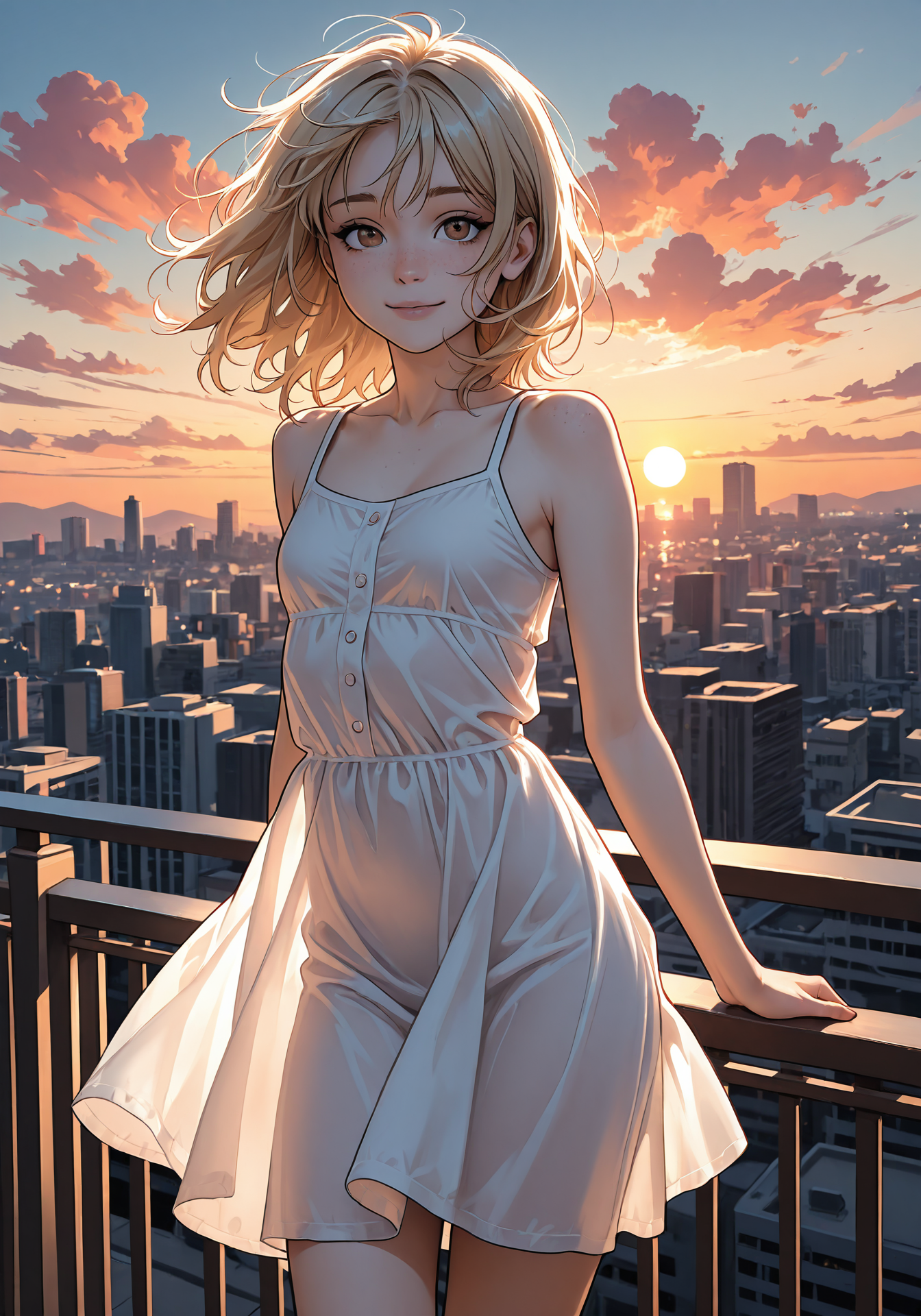 balcony sunset