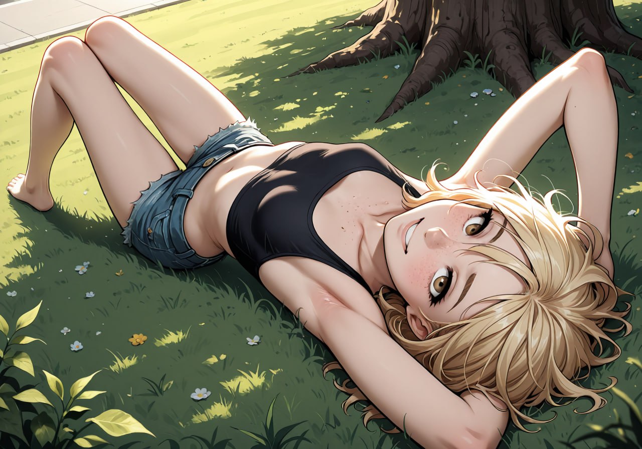 lying in grass